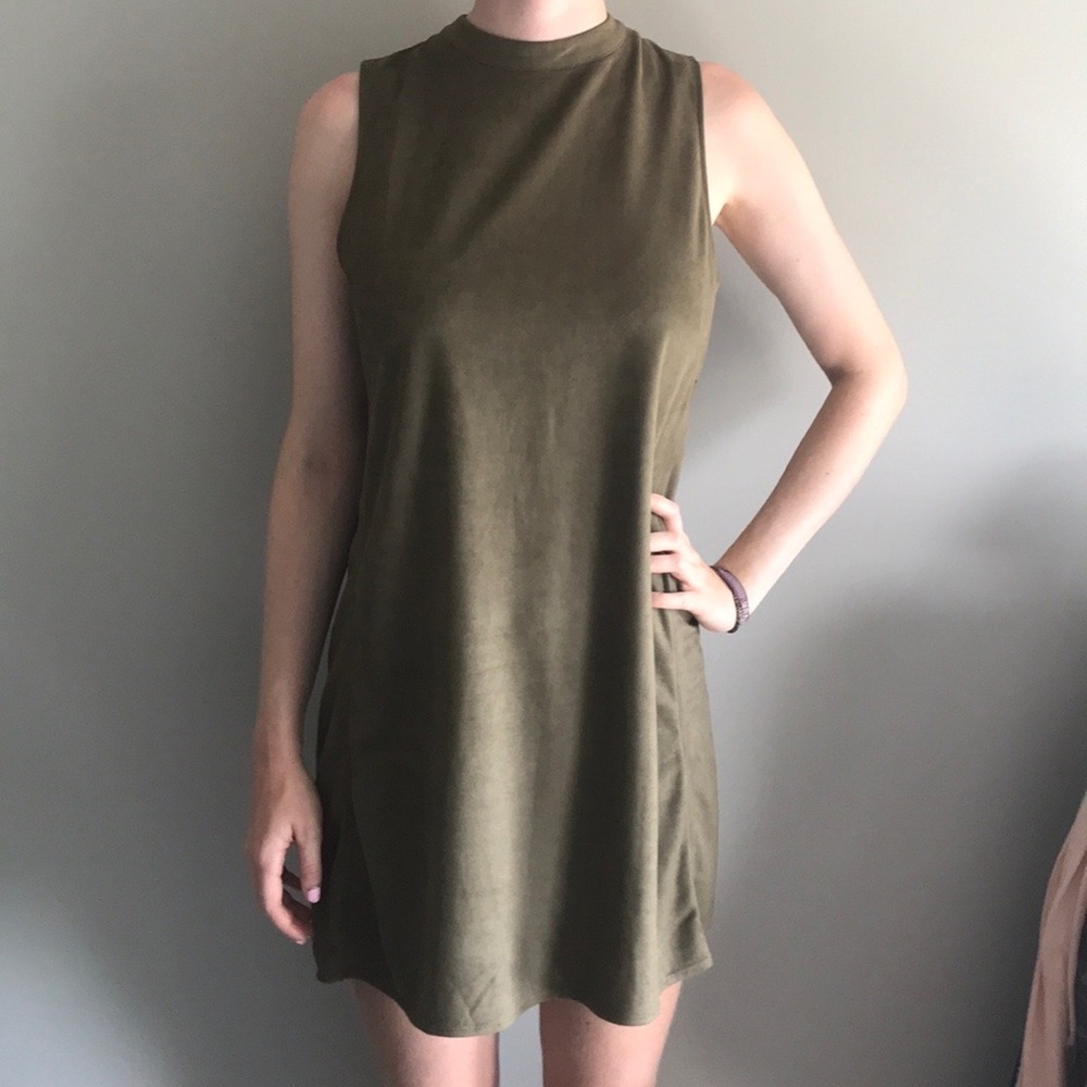 Suede Shift Dress NWT - Picture 3 of 6